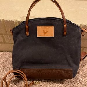 Meanwhile Back On The Farm Navy Waxed Canvas Backpack 2.0